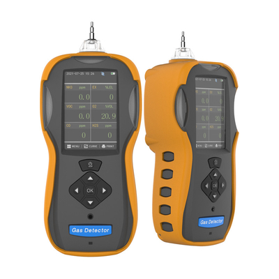 จอแสดงผล TFT LCD CO H2S CO2 pid voc NH3 NO2 SO2 เครื่องตรวจจับก๊าซหลายแบบพกพาแบบพกพาสำหรับการทดสอบการรั่วไหลของก๊าซ