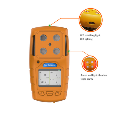 3.7V 1300mA แบตเตอรี่ลิเธียม O2 0.7W เครื่องตรวจจับก๊าซออกซิเจน