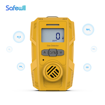 เครื่องตรวจจับก๊าซเดี่ยวแบบแพร่กระจาย เครื่องตรวจจับ H2S เครื่องตรวจจับก๊าซ Co สำหรับอุปกรณ์ความปลอดภัยส่วนบุคคล